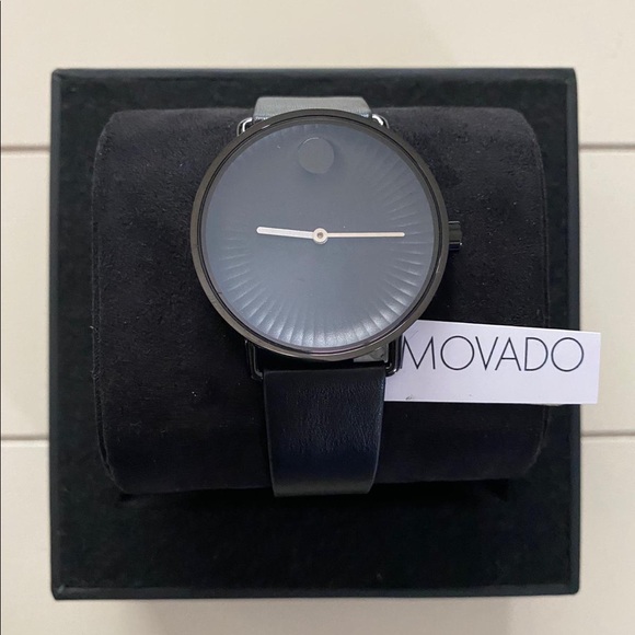 NEW!!!ORIGINAL!!! Movado Edge black watch.